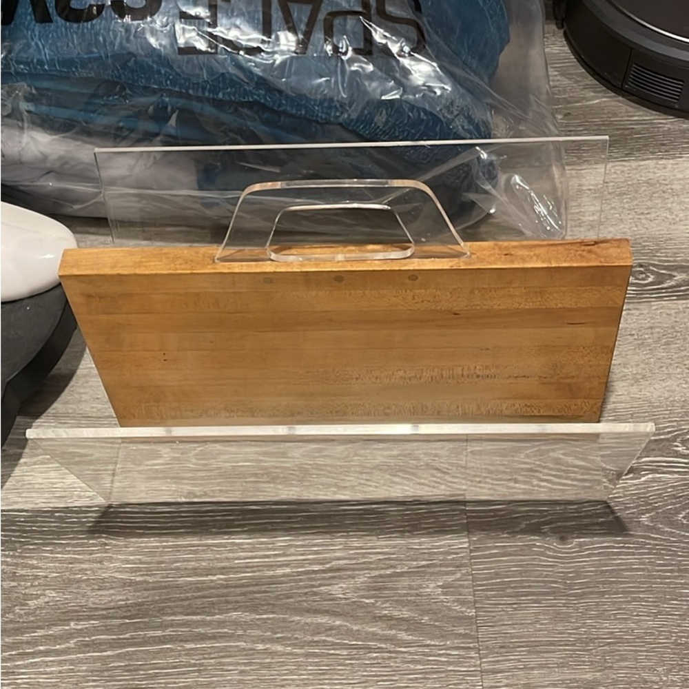 Vintage MCM Lucite Magazine Rack